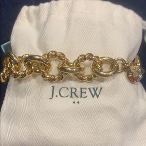 JCrew gold tone link bracelet with clasp